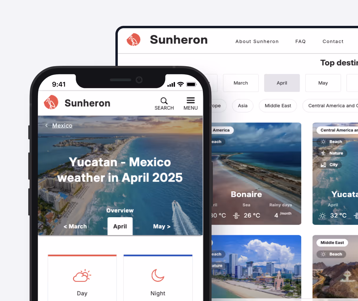mockup react sunheron